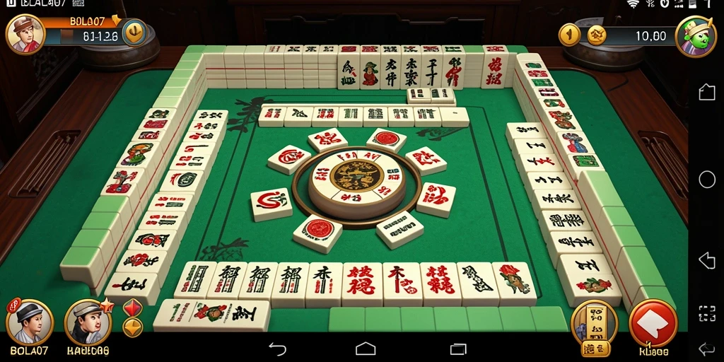 Gambar tampilan gameplay seru di BOLA07 dengan papan Mahjong.