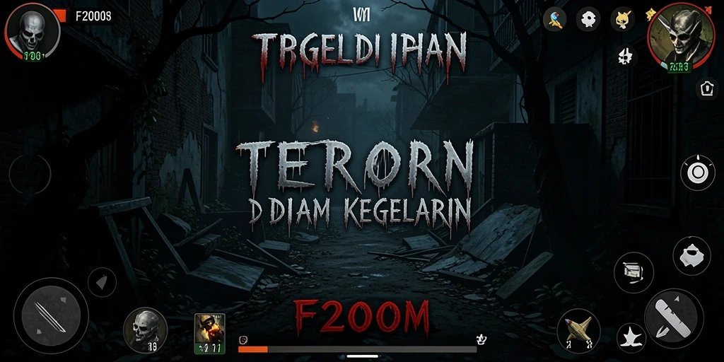 Screenshot menampilkan karakter dalam kegelapan dengan suasana mencekam.