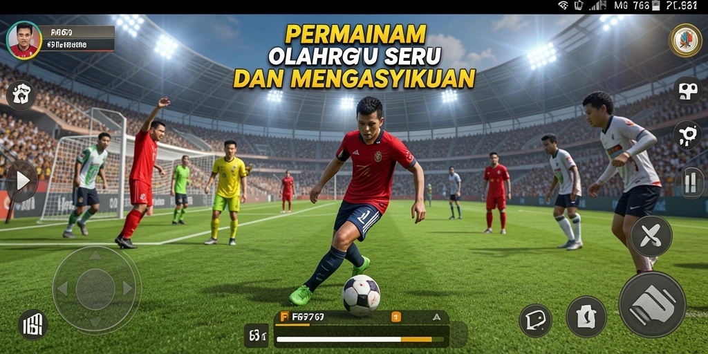Tampilan menarik dalam gameplay FH6767 saat bertanding di arena olahraga.
