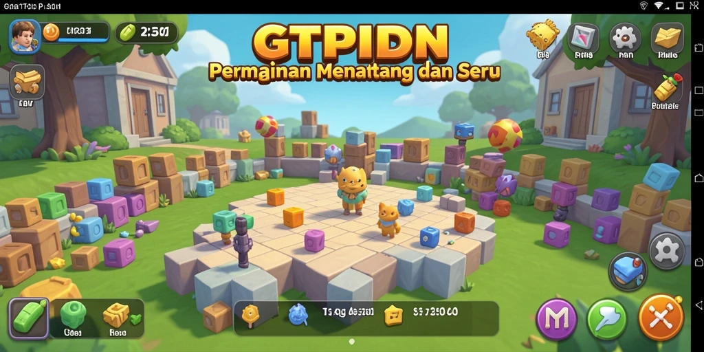 Tampilan gameplay GTPIDN yang menantang dan penuh warna.