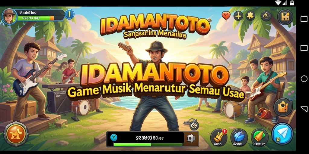 Screenshot gameplay <strong>IDAMANTOTO</strong> menampilkan interaksi pengguna dengan musik.