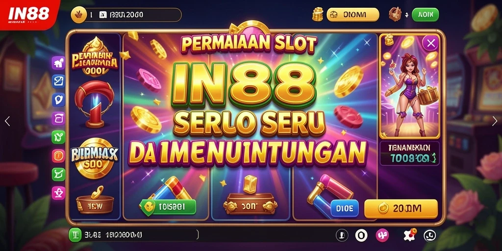 Tampilan menarik dari permainan slot IN88 di layar.