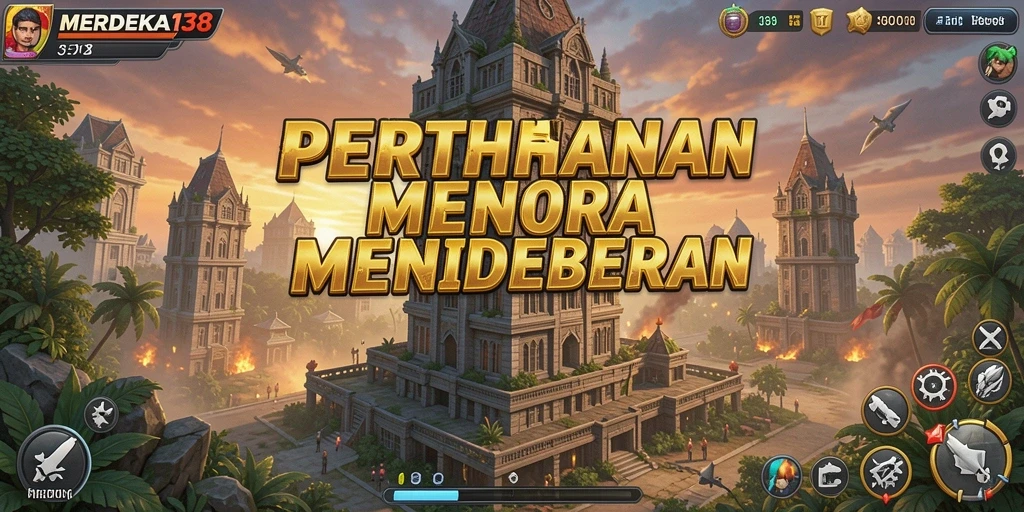 Tampilan gameplay menara pertahanan yang menarik dan menantang.