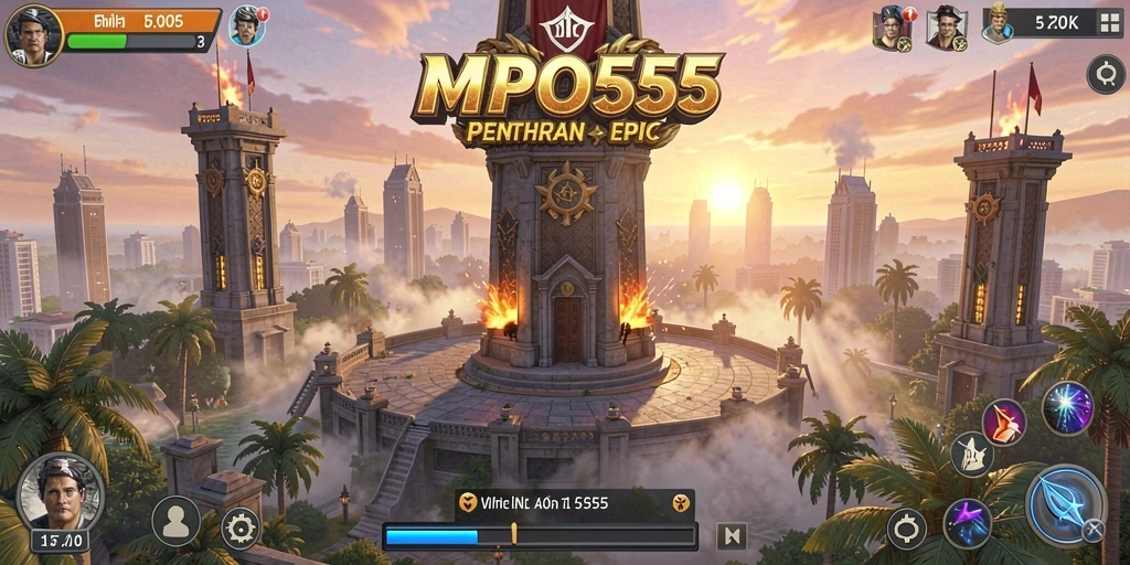 Tampilan gameplay Tower Defense yang menegangkan.