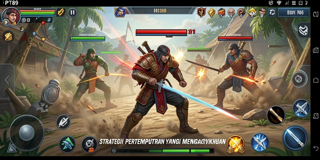 Screenshot PT89 menampilkan aksi pertempuran yang mendebarkan.