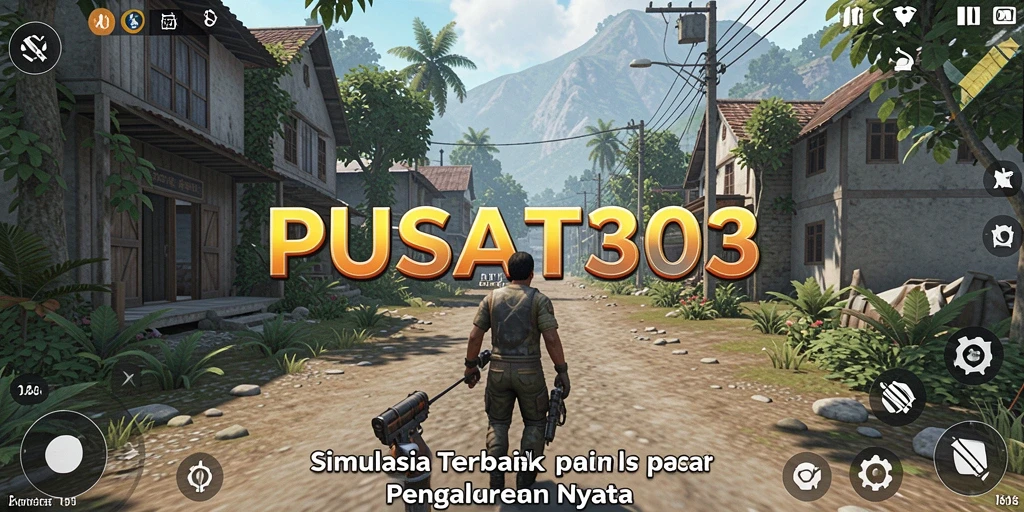 Screenshot menunjukkan gameplay mendalam di PUSAT303 dengan grafis yang realistis.