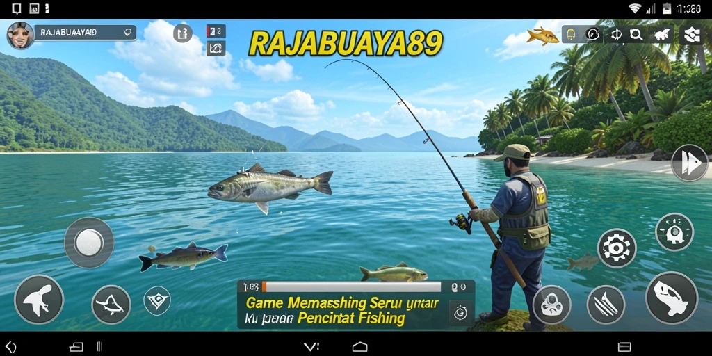 Tampilan gameplay menarik dari RAJABUAYA89 saat memancing.