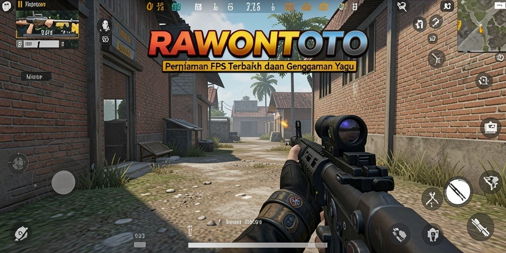 Tampilan menegangkan dari gameplay RAWONTOTO dengan aksi seru FPS.