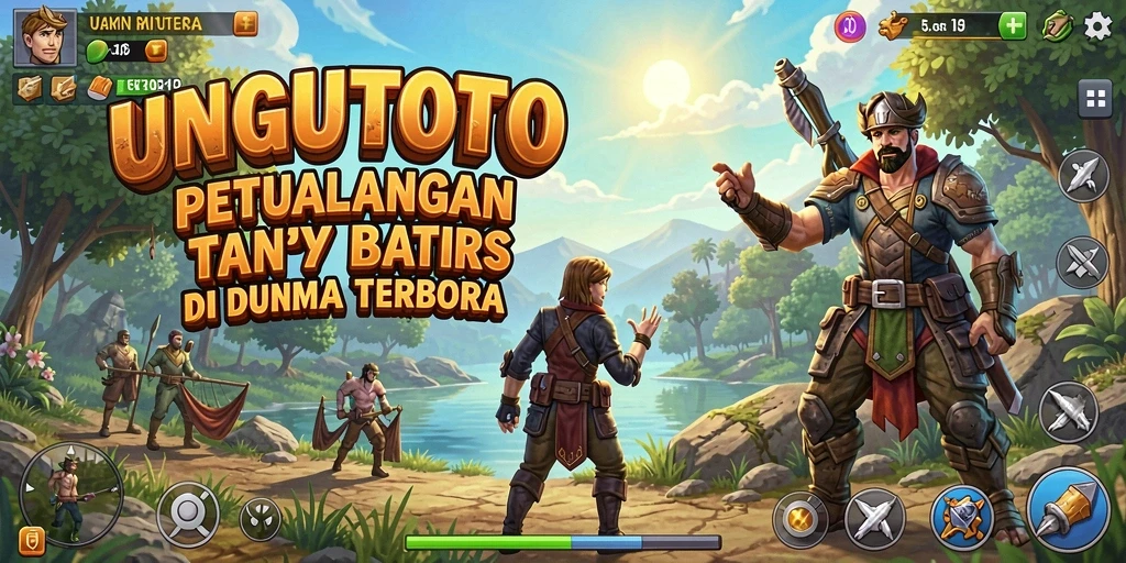 Tangkapan layar gameplay UNGUTOTO menampilkan petualangan menakjubkan.