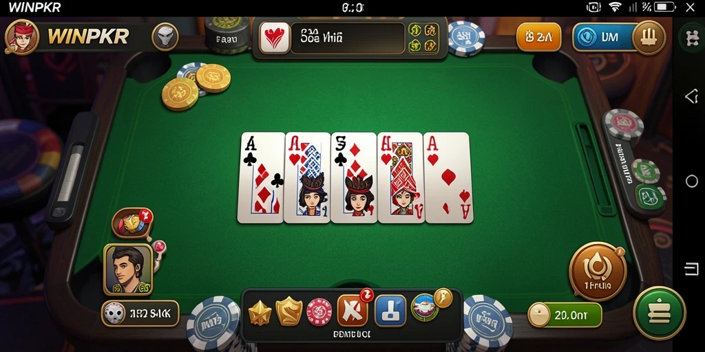 Tampilan gameplay seru dari WINPKR yang penuh aksi.