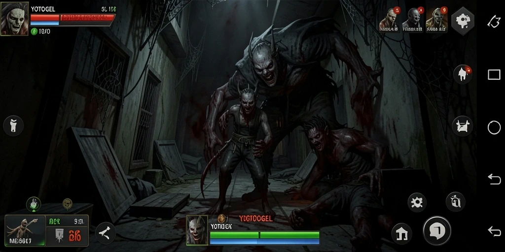 Gameplay intens dengan suasana mencekam dan efek suara menakutkan.